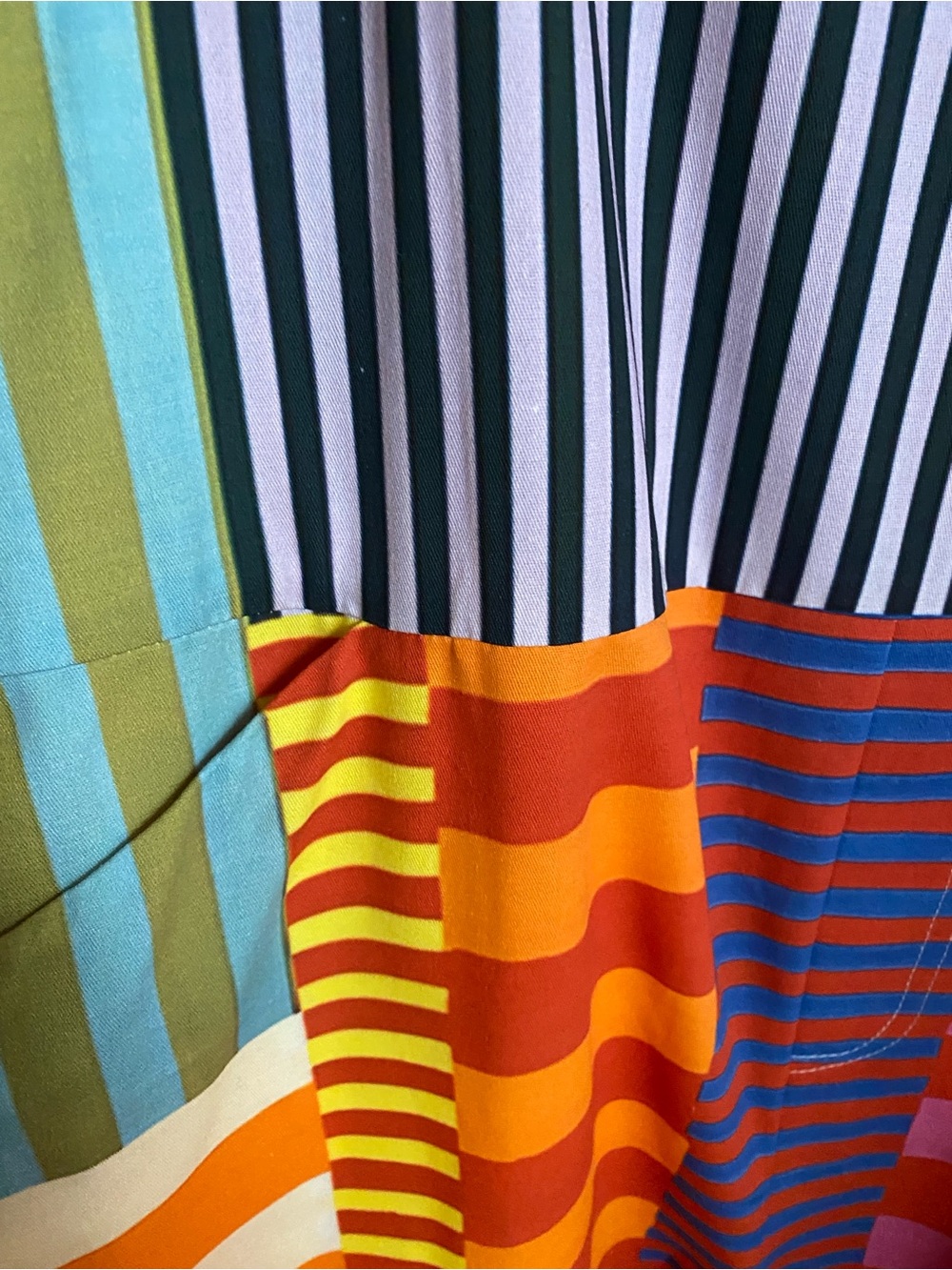 Multi Colored Multi Striped Overalls XL - Picture 4 of 6